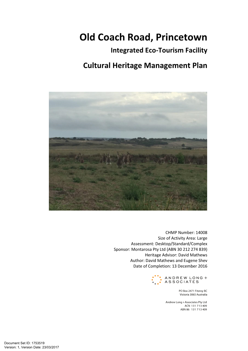 Cultural Heritage Management Plan