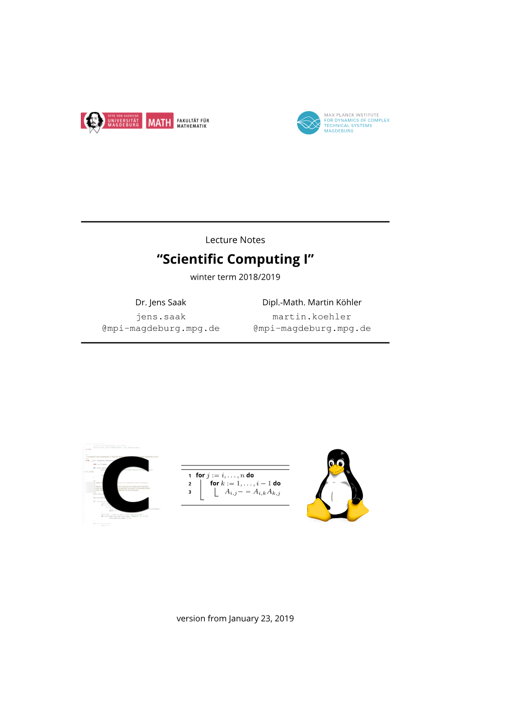 Scientific Computing I