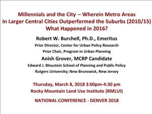 Burchell, Robert – Pricing out of Cities: Where Are Millennials Going