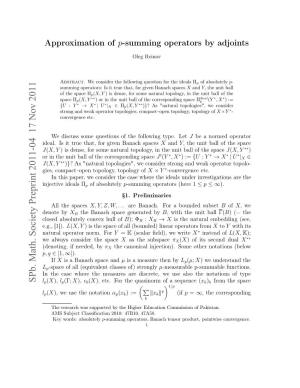 Spb. Math. Society Preprint 2011-04 17 Nov 2011 Aua Prtrnr.For Norm