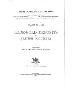 Lode-Gold Deposits