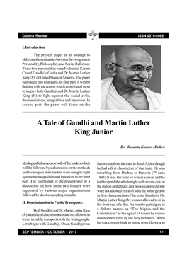 A Tale of Gandhi and Martin Luther King Junior