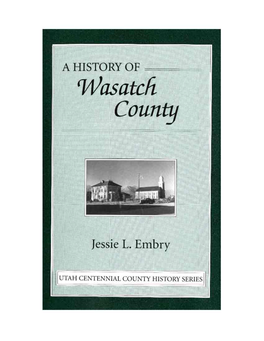 HISTORY of Wasatch County