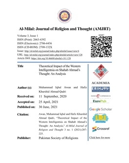 Journal of Religion and Thought (AMJRT)
