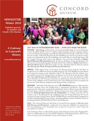 Concord Museum Winter Newsletter 2018