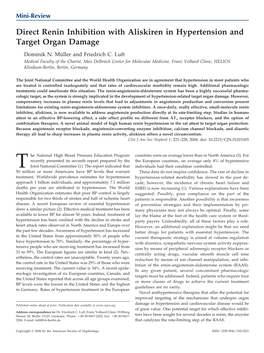 Direct Renin Inhibition with Aliskiren in Hypertension and Target Organ Damage