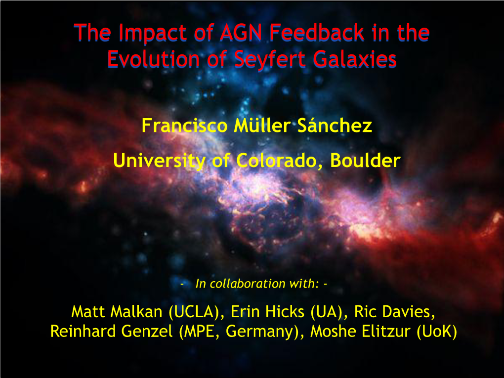 The Impact of AGN Feedback in the Evolution of Seyfert Galaxies