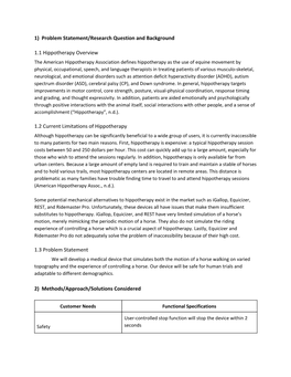 1) Problem Statement/Research Question and Background 1.1