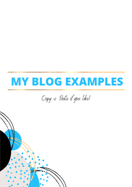 Example Blogs