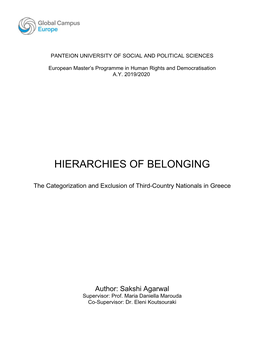 Hierarchies of Belonging