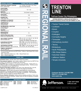 Trenton Line Public Timetable Layout 1 5/17/2016 2:22 PM Page 1