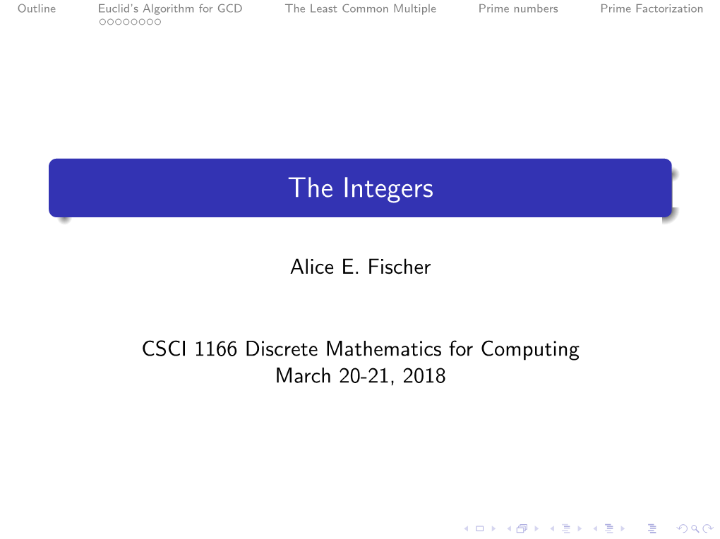 The Integers