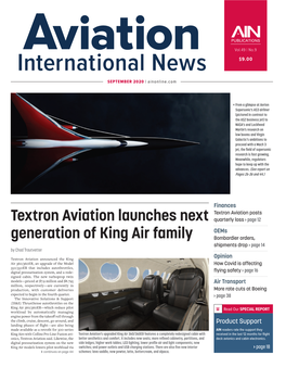 Textron Aviation Launches Next Generation of King Air Family