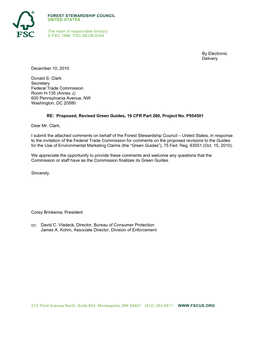 December 10, 2010 by Electronic Delivery Donald S. Clark Secretary Federal Trade Commission Room H-135 (Annex J) 600 Pennsylvani