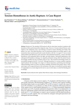 Tension Hemothorax in Aortic Rupture: a Case Report