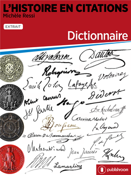 Dictionnaire L’Histoire En Citations Est Une Collection De Livres Numériques