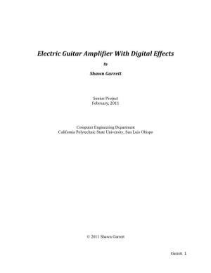 Electric Guitar Amplifier with Digital Effects
