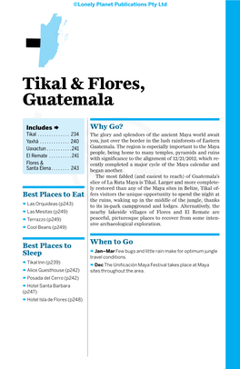 Tikal & Flores, Guatemala