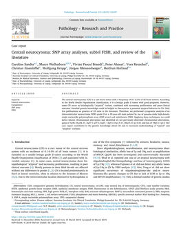 Central Neurocytoma SNP Array Analyses, Subtel FISH, and Review