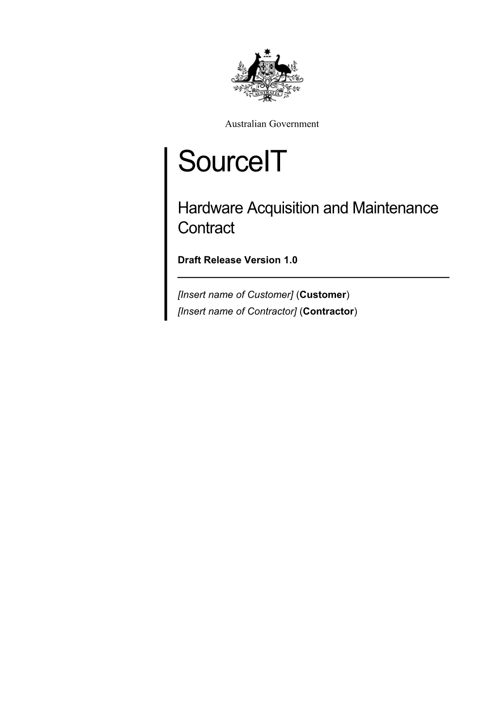 Hardware Acquisition and Maintenance Contract