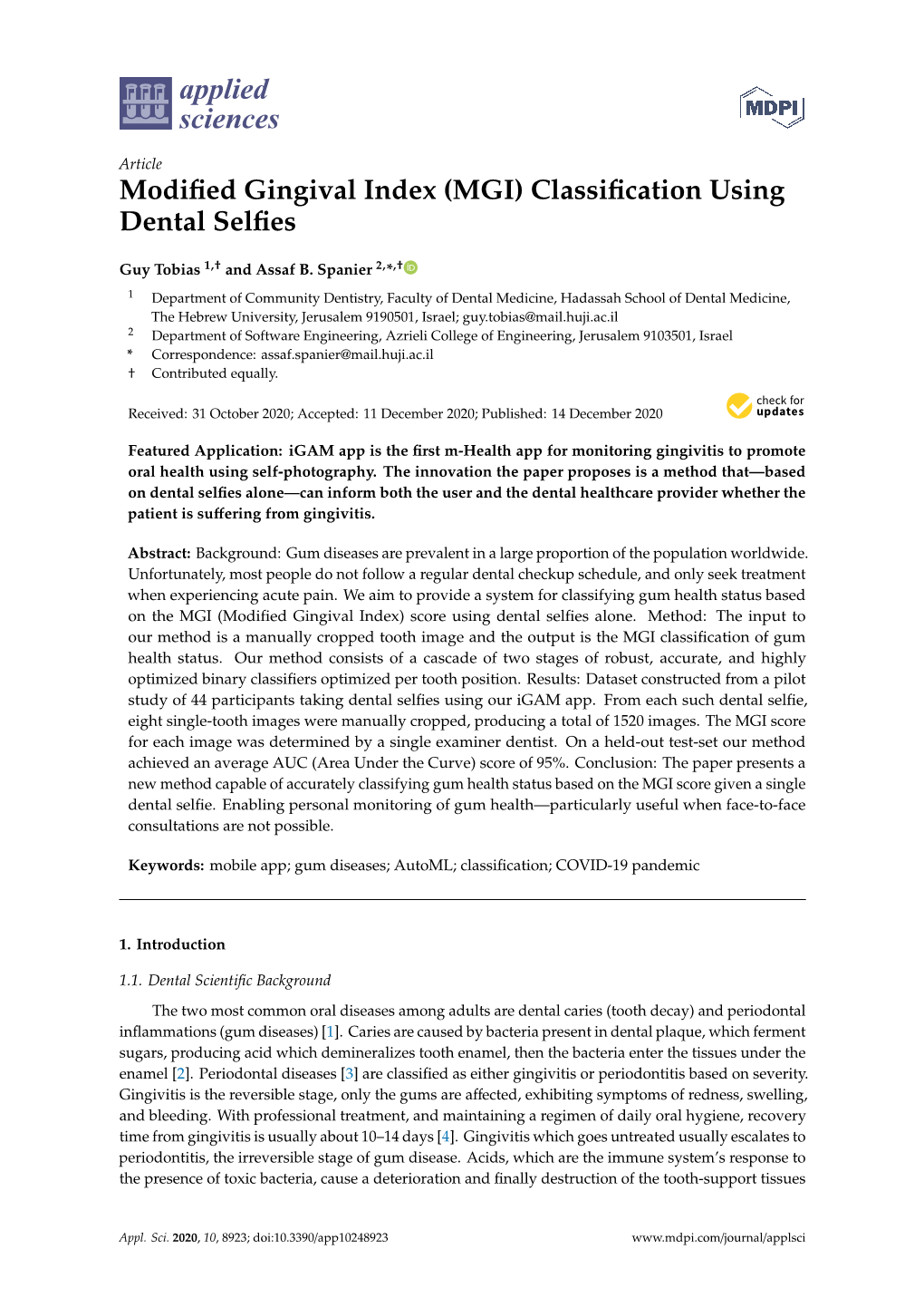 Modified Gingival Index (MGI)