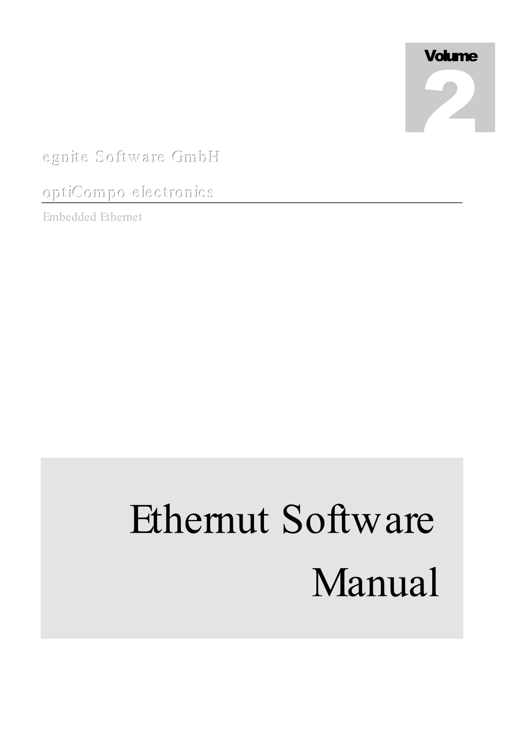 Ethernut Software Manual 1 EMBEDDED ETHERNET Ethernut Software Manual