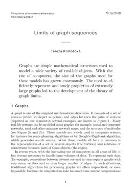 Limits of Graph Sequences