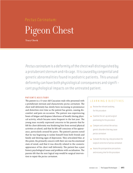 Pectus Carinatum: Pigeon Chest Bytracy Nydia Cheek Morales, Cst