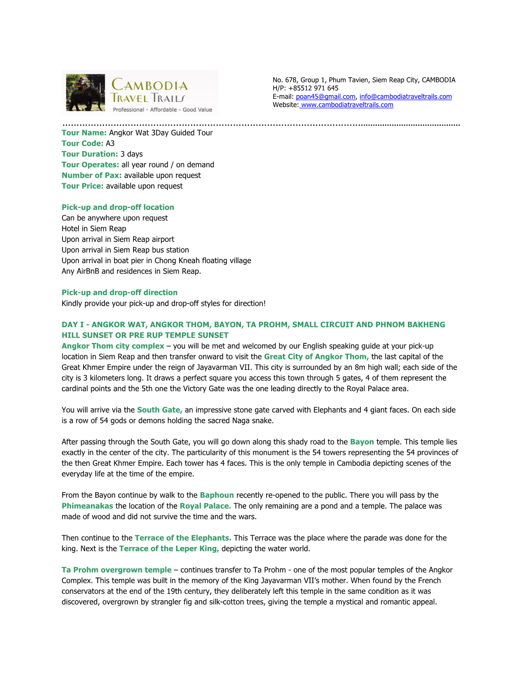 Angkor Wat 3Day Guided Tour(1).Pdf