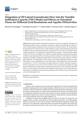 Integration of 2D Lateral Groundwater Flow Into the Variable