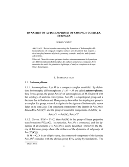 Dynamics of Automorphisms of Compact Complex Surfaces