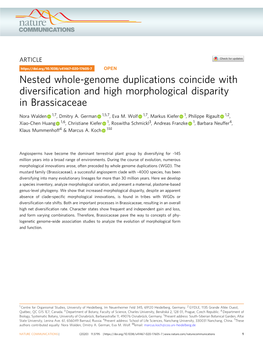 Nested Whole-Genome Duplications Coincide with Diversification And