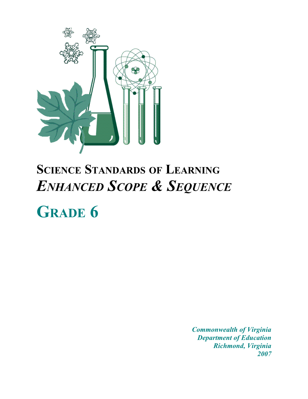 Science Enhanced Scope & Sequence Grade 6