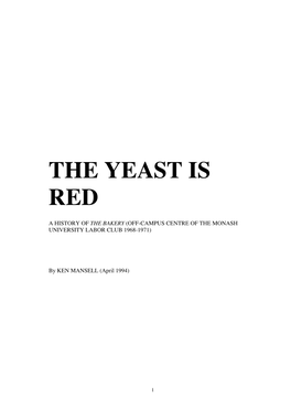 Ken Mansell the Yeast Is