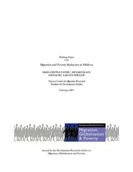 Migration and Poverty Reduction in Moldova