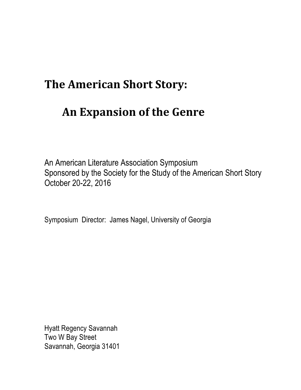 The American Short Story