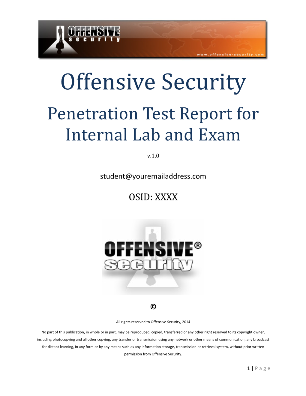 Penetration Test Report for Internal Lab and Exam