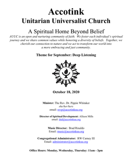 Accotink Unitarian Universalist Church