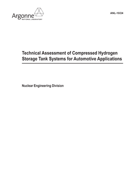 Technical Assessment of Compressed Hydrogen Storage Tank Systems for Automotive Applications