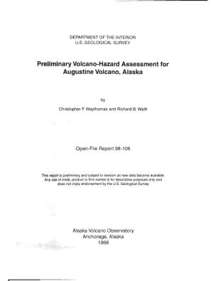 Preliminary Volcano-Hazard Assessment for Augustine Volcano, Alaska