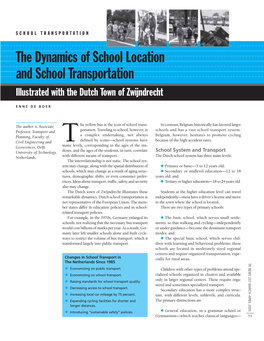 The Dynamics of School Location and School Transportation: Illustrated
