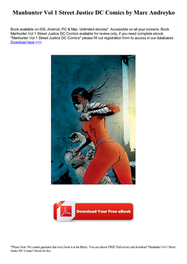 Manhunter Vol 1 Street Justice DC Comics by Marc Andreyko