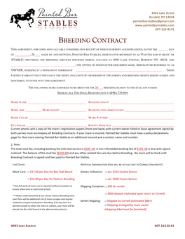 Breeding Contract