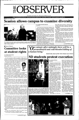 Session Allows Campus to Examine Diversity ND Students Protest