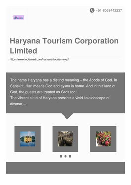 Haryana Tourism Corporation Limited