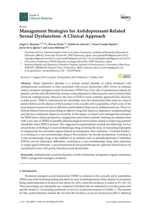Management Strategies for Antidepressant-Related Sexual Dysfunction: a Clinical Approach