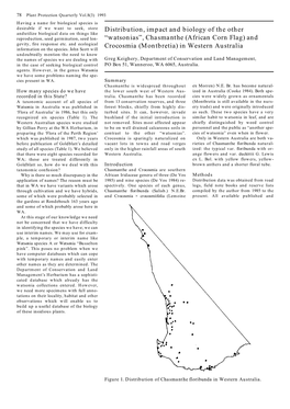 Distribution, Impact and Biology of the Other “Watsonias”, Chasmanthe