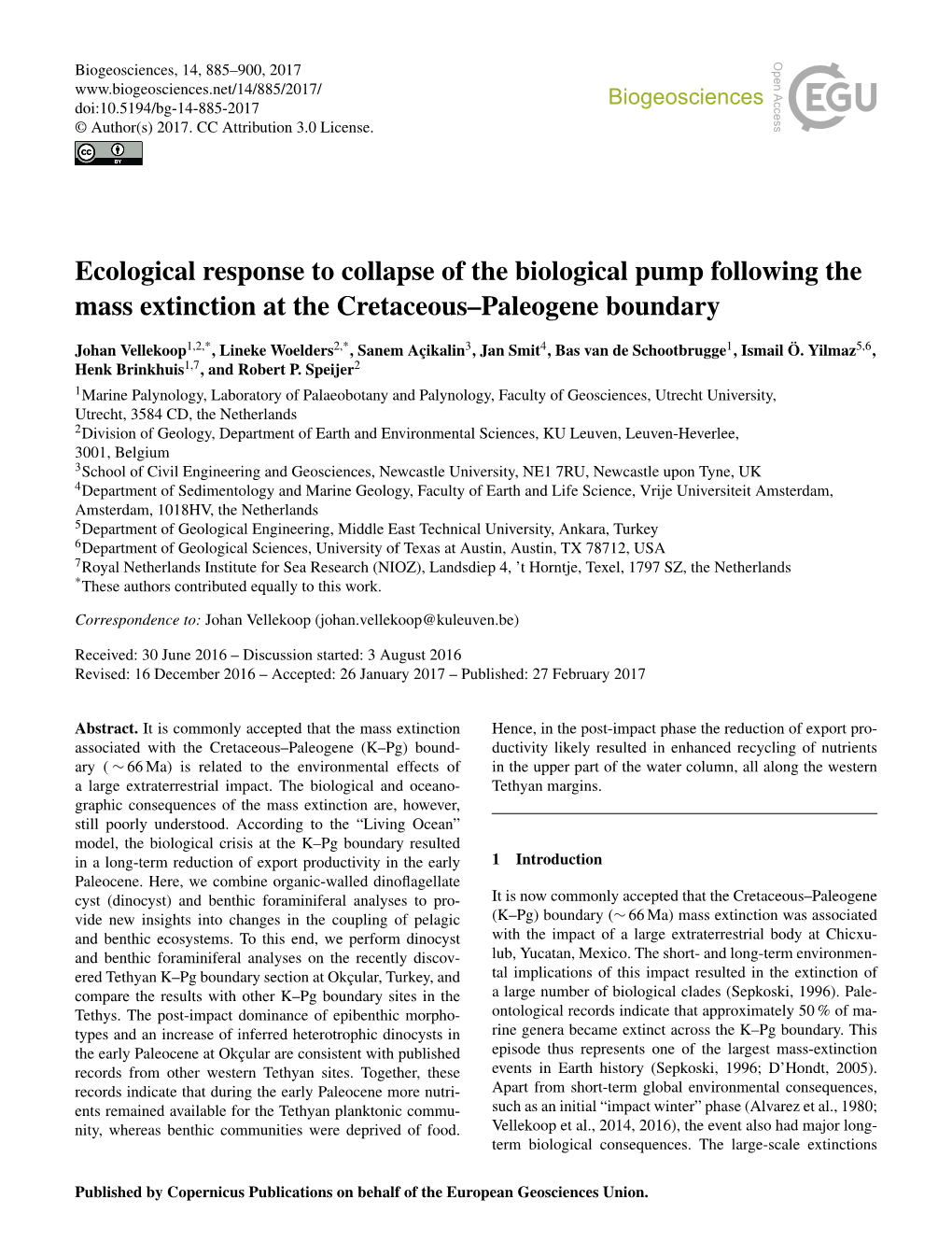 Ecological Response to Collapse of the Biological Pump Following the Mass Extinction at the Cretaceous–Paleogene Boundary