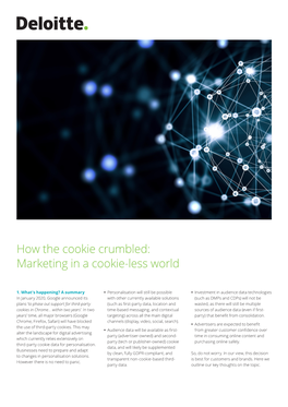 How the Cookie Crumbled: Marketing in a Cookie-Less World