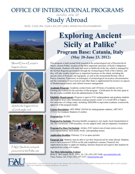 Exploring Ancient Sicily at Palike'